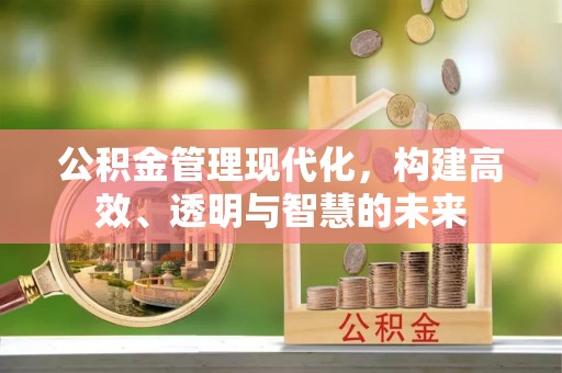 怀来公积金管理现代化，构建高效、透明与智慧的未来