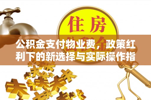 怀来公积金支付物业费，政策红利下的新选择与实际操作指南