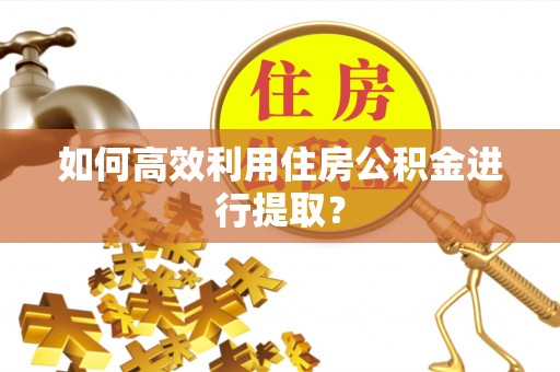 怀来如何高效利用住房公积金进行提取？